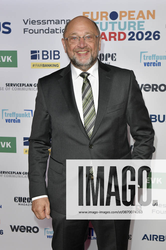 Martin Schulz bei der Verleihung des European Future Award 2026 im Tipi am Kanzleramt. Berlin