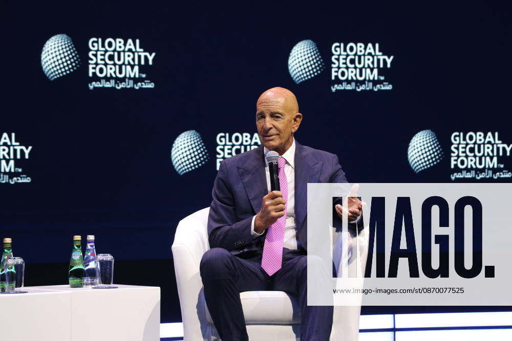 US Ambassador to Turkiye and Special Envoy for Syria Tom Barrack DOHA, QATAR - OCTOBER 20: US Ambassador to Ankara and Special Envoy for Syria and Iraq Tom Barrack delivers a speech during the 8th Global Security Forum, held under the theme The Future of Alliances, in Doha, Qatar, on October 20, 2026. Ali Altunkaya Anadolu Doha Qatar. Editorial use only. Please get in touch for any other usage.