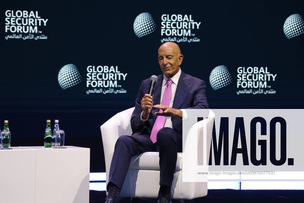US Ambassador to Turkiye and Special Envoy for Syria Tom Barrack DOHA, QATAR - OCTOBER 20: US Ambassador to Ankara and Special Envoy for Syria and Iraq Tom Barrack delivers a speech during the 8th Global Security Forum, held under the theme The Future of Alliances, in Doha, Qatar, on October 20, 2026. Ali Altunkaya Anadolu Doha Qatar. Editorial use only. Please get in touch for any other usage.