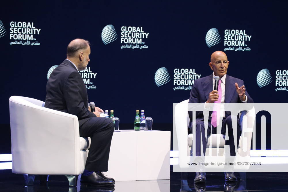US Ambassador to Turkiye and Special Envoy for Syria Tom Barrack DOHA, QATAR - OCTOBER 20: US Ambassador to Ankara and Special Envoy for Syria and Iraq Tom Barrack delivers a speech during the 8th Global Security Forum, held under the theme The Future of Alliances, in Doha, Qatar, on October 20, 2026. Ali Altunkaya Anadolu Doha Qatar. Editorial use only. Please get in touch for any other usage.