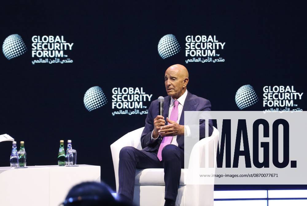 US Ambassador to Turkiye and Special Envoy for Syria Tom Barrack DOHA, QATAR - OCTOBER 20: US Ambassador to Ankara and Special Envoy for Syria and Iraq Tom Barrack delivers a speech during the 8th Global Security Forum, held under the theme The Future of Alliances, in Doha, Qatar, on October 20, 2026. Ali Altunkaya Anadolu Doha Qatar. Editorial use only. Please get in touch for any other usage.