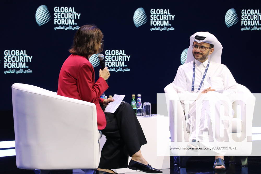 Global Security Forum in Doha DOHA, QATAR - OCTOBER 20: Qatari Foreign Ministry Spokesperson Majed al-Ansari addresses delegates during the Global Security Forum in Doha, Qatar on Tuesday, October 20, 2026. Ali Altunkaya Anadolu Doha Qatar. Editorial use only. Please get in touch for any other usage.