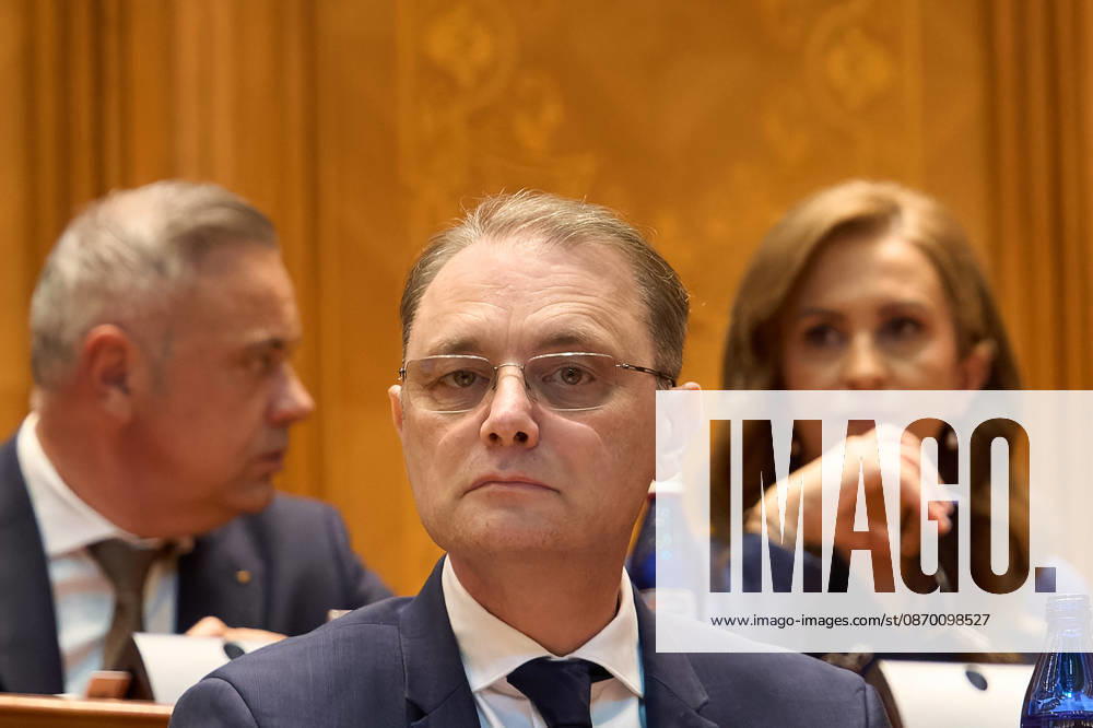 Luca Niculescu New Romanian Prime Minister Vote in Paliament Bucharest, Romania. 20th Oct, 2026: Luca Niculescu, prime minister‘designate, attends the vote on his cabinet in the Romanian Parliament. Bucharest Romania
