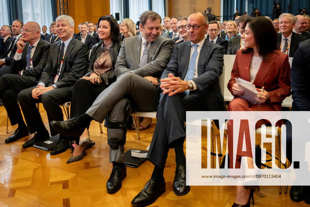Invest in Germany Summit, Berlin, ESMT Invest in Germany Summit, Berlin, ESMT, Friedrich Merz, Bundeskanzler Katherina Reiche, Bundeswirtschaftsministerin Lars Klingbeil, Bundesfinanzminister Steffen Bilger, Bundesverkehrsminister Dorothee Bär, Bundesforschungsministerin Karsten Wildberger, Bundesdigitalminister Martin Blessing, Sonderbeauftragter für Investitionen Berlin Berlin GER