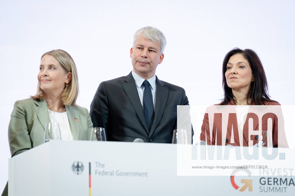 Invest in Germany Summit, Berlin, ESMT Invest in Germany Summit, Berlin, ESMT, Katherina Reiche, Bundeswirtschaftsministerin Steffen Bilger, Bundesverkehrsminister Verena Hubertz, Bundesbauministerin Berlin Berlin GER