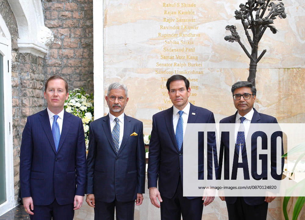S. Jaishankar and Marco Rubio lay wreath at the 26 11 memorial at Hotel Taj Mumbai, Oct 20 (ANI): External Affairs Minister S. Jaishankar poses for a picture with US Secretary of State, Marco Rubio, U.S. Ambassador to India Sergio Gor and Foreign Secretary Vikram Misri after laying wreath at the 26 11 memorial at Hotel Taj, in Mumbai on Tuesday. (@DrSJaishankar X ANI Photo) Mumbai Maharashtra India