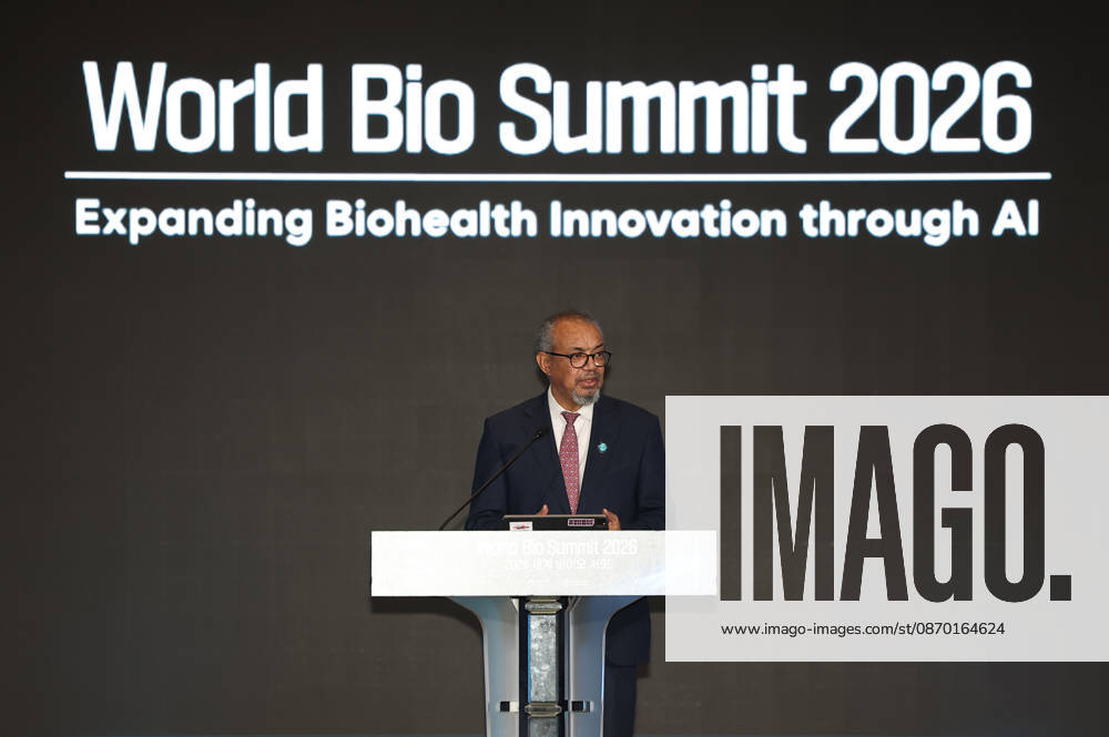 World Bio Summit World Bio Summit World Health Organization Director-General Tedros Adhanom Ghebreyesus addresses the opening ceremony of the World Bio Summit 2026 at the COEX convention center in Seoul s Gangseo Ward on Oct. 21, 2026. (Yonhap) 2026-10-21 10:50:58 <Copyright ¨Ï 1980-2026 YONHAPNEWS AGENCY. .> ¼¿ïƯº°½Ã