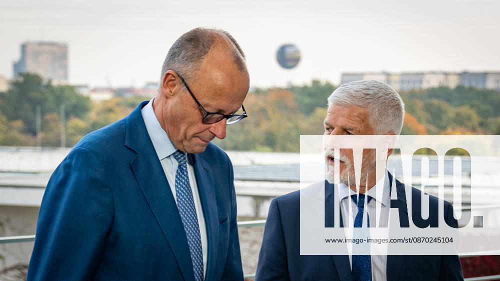 Bundeskanzler Friedrich Merz empfängt den Präsidenten der Tschechischen Republik, Petr Pavel, im Bundeskanzleramt;Tschechischer Präsident im Bundeskanzleramt, Berlin, Deutschland, Berlin Berlin Deutschland Bundeskanzleramt