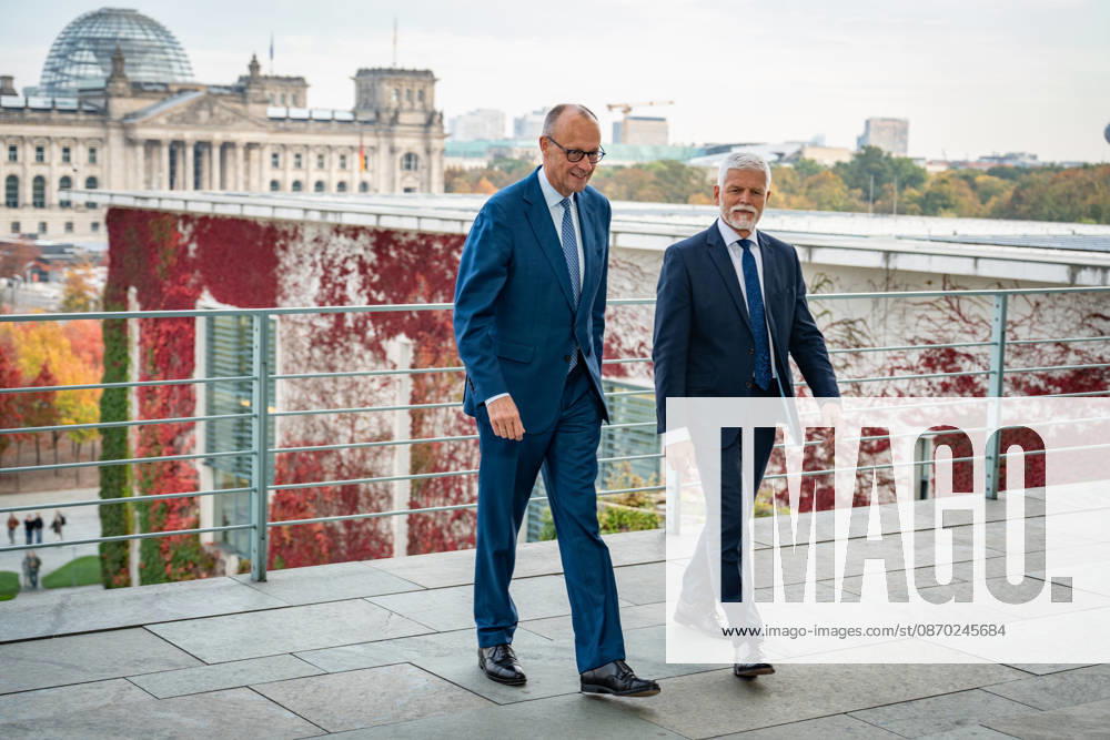 Bundeskanzler Friedrich Merz empfängt den Präsidenten der Tschechischen Republik, Petr Pavel, im Bundeskanzleramt;Tschechischer Präsident im Bundeskanzleramt, Berlin, Deutschland, Berlin Berlin Deutschland Bundeskanzleramt