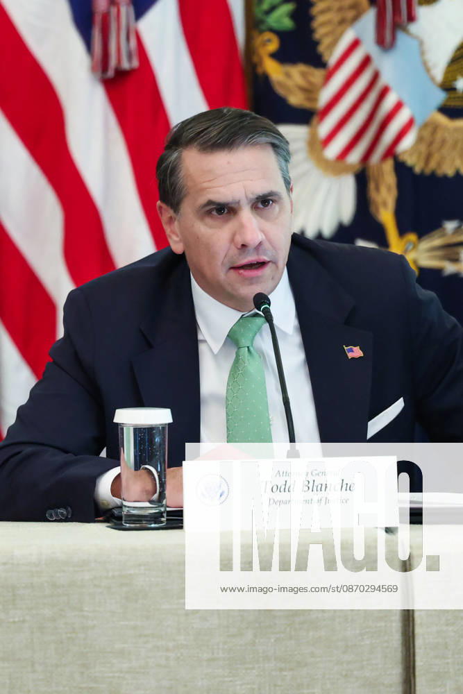 DC: Trump Roundtable on Cybercrime Against Seniors United States Attorney General Todd Blanche, speaks during a roundtable discussion on cybercrime in the East Room of the White House on October 21, 2026 in Washington, D.C. The administration is fighting back against foreign-based organized criminal organizations that exploit Americans in cyberspace and their scam centers and fraud schemes. Credit: CNP AdMedia