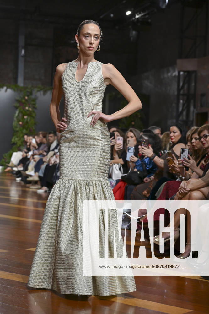 A model parades with design ANMARGO during ATELIER COUTURE 16.Âª edicion, Fashion Week in Real Fabrica de Tapices. Madrid Spain - ZUMAs197 20261021_aaa_s197_816