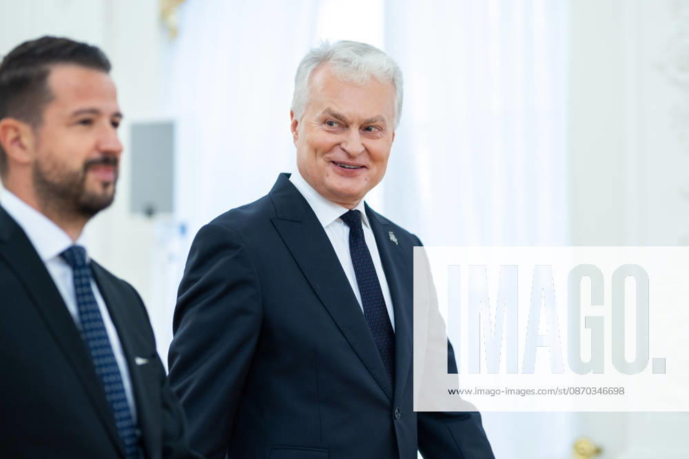 Lietuvos Respublikos Prezidentas Gitanas Nauseda prieme i Lietuva atvykusi Juodkalnijos Prezidenta Jakova Milatoviciu. Vilnius, 2026-10-22