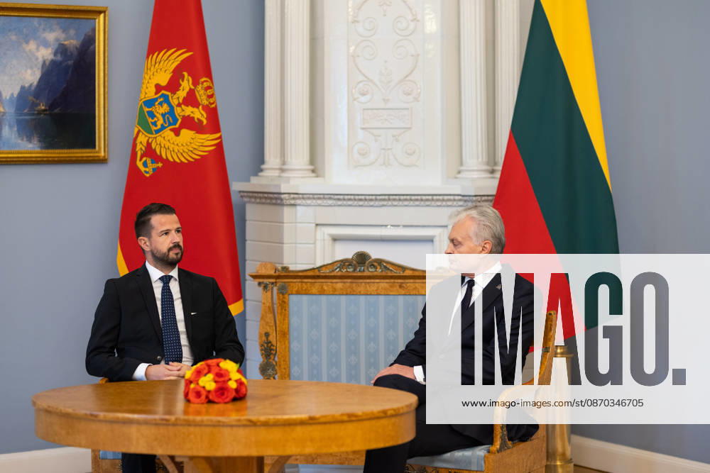 Lietuvos Respublikos Prezidentas Gitanas Nauseda prieme i Lietuva atvykusi Juodkalnijos Prezidenta Jakova Milatoviciu. Vilnius, 2026-10-22