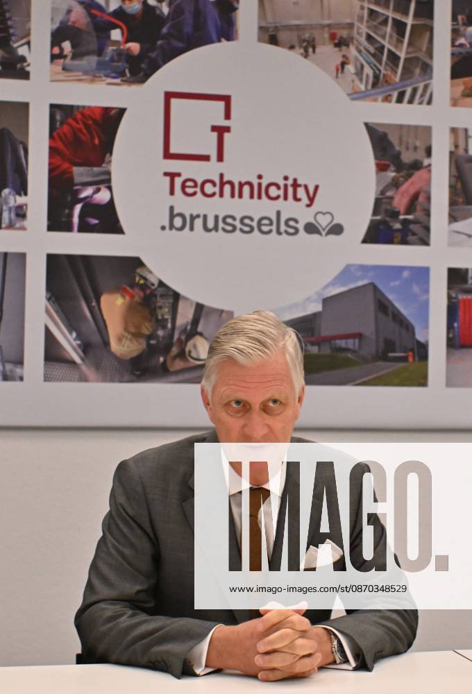 The King Visits Technicity Brussels ANDERLECHT, BELGIUM - OCTOBER 22 : King Philippe visits Technicity.brussels, the training and employment hub for the technology industry, in Anderlecht. Technicity.brussels was established through a public-private partnership and is aimed at job seekers, employees seeking retraining or further education, and students and teachers from secondary schools and colleges. The organization offers hands-on technical training and actively assists participants in finding a job. Companies can turn to it for continuing education for their staff or to rent modern technical infrastructure. During his visit, the King toured four training workshopselevator technology; HVAC and refrigeration technology; welding; and ele