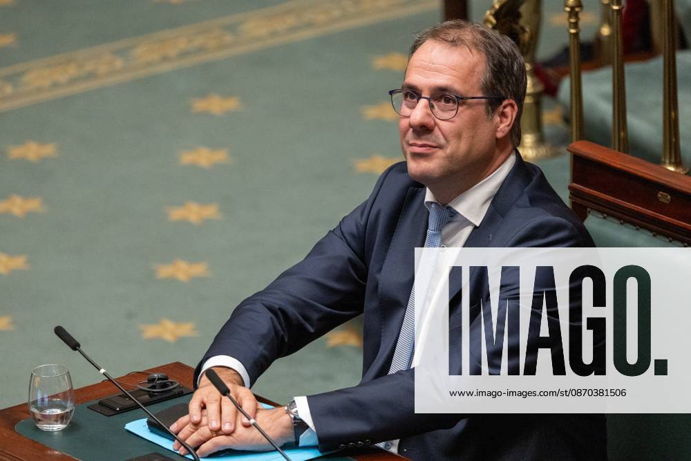 Vice-prime Minister and minister of Economy and Work David Clarinval pictured during a plenary session of the Chamber at the federal parliament in Brussels, Thursday 22 October 2026. NICOLASxMAETERLINCK 190655615