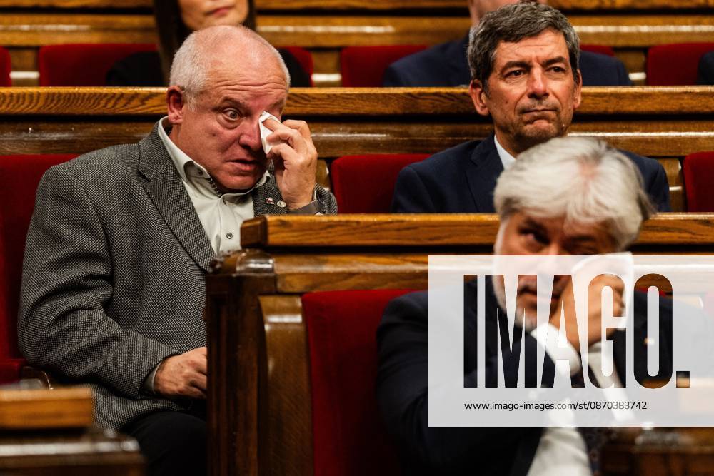 Former Catalan Minister Lluis Puig Speaks at Parliament After Return BARCELONA, SPAIN - OCTOBER 22, 2026. Former Catalan Culture Minister and Junts per Catalunya MP Lluis Puig addresses the regional chamber at the Parliament of Catalonia. Puig spoke during a parliamentary session following his return to Catalonia after nine years in exile in Belgium, where he fled in late 2017 in the wake of the unconstitutional independence. Barcelona Spain