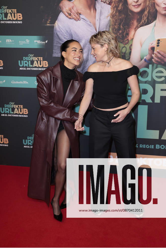 Gizem Emre and Jella Haase during the premiere of Der perfekte Urlaub at Zoo Palast on October 22, 2026 in Berlin, Germany Der Perfekte Urlaub Premiere in Berlin, Germany