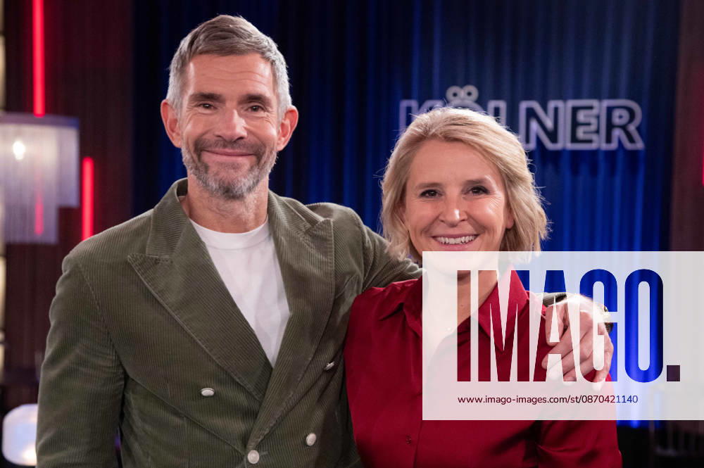 Von links: Micky BEISENHERZ, Moderator, Susan LINK, Moderatorin, Moderatoren der Sendung ,,Koelner Treff,, im WDR Fernsehen