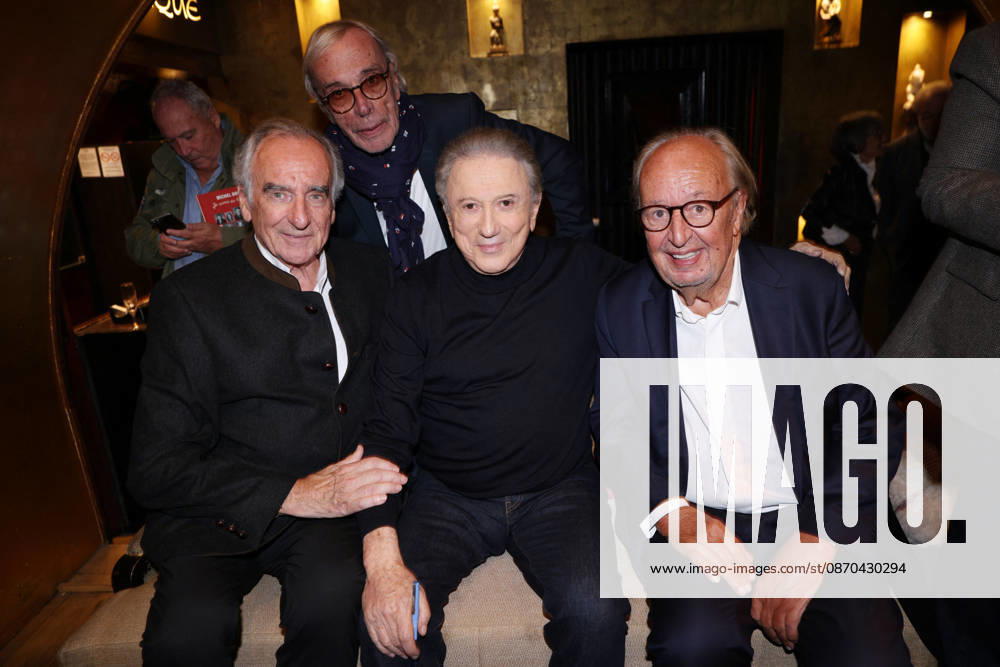 Exclusive - Michel Drucker book launch - Paris Exclusive - Dominique Grimaud, Michel Drucker, Michel Laffon and Patrick Mahé attend Michel Drucker « Je vous ai tant aimés » book launch organized by Five Eyes Production at Buddha Bar, in Paris, France, October 22, 2026. Photo by Jerome Domine ABACAPRESS.COM Paris France