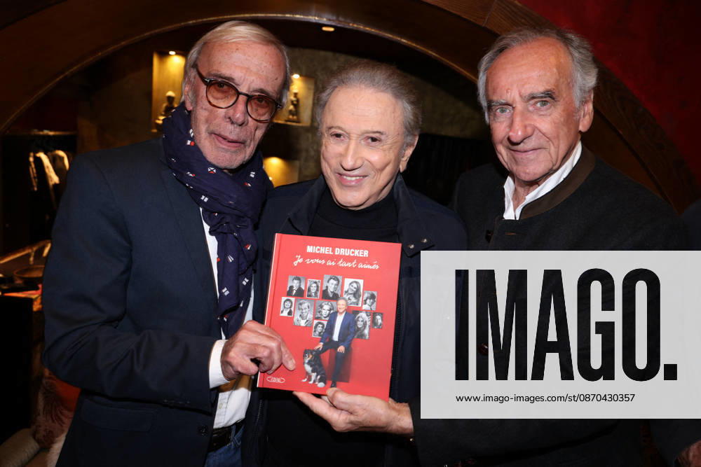 Exclusive - Michel Drucker book launch - Paris Exclusive - Dominique Grimaud, Michel Drucker and Patrick Mahé attend Michel Drucker « Je vous ai tant aimés » book launch organized by Five Eyes Production at Buddha Bar, in Paris, France, October 22, 2026. Photo by Jerome Domine ABACAPRESS.COM Paris France