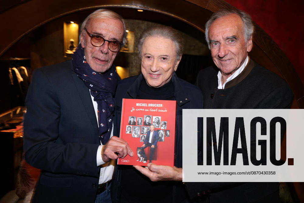 Exclusive - Michel Drucker book launch - Paris Exclusive - Dominique Grimaud, Michel Drucker and Patrick Mahé attend Michel Drucker « Je vous ai tant aimés » book launch organized by Five Eyes Production at Buddha Bar, in Paris, France, October 22, 2026. Photo by Jerome Domine ABACAPRESS.COM Paris France