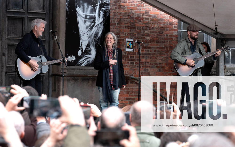 Patti Smith receives a tribute ahead of the 2026 Princess of Asturias Awards at the Fabrica de Armas cultural center in Oviedo on October 22, 2026, Oviedo, Spain