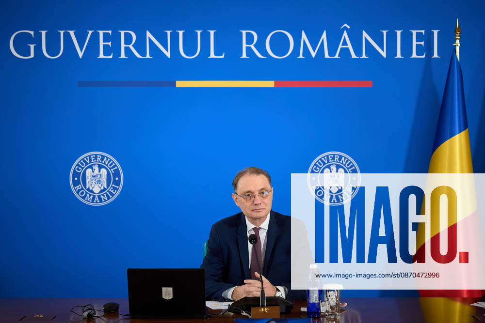 Romanian Government, Cabinet Meeting Bucharest, Romania. 23rd Oct, 2026: Luca Niculescu, Prime Minister of Romania, leads the government meeting at Victoria Palace, the Romanian Government headquarters. Bucharest Romania
