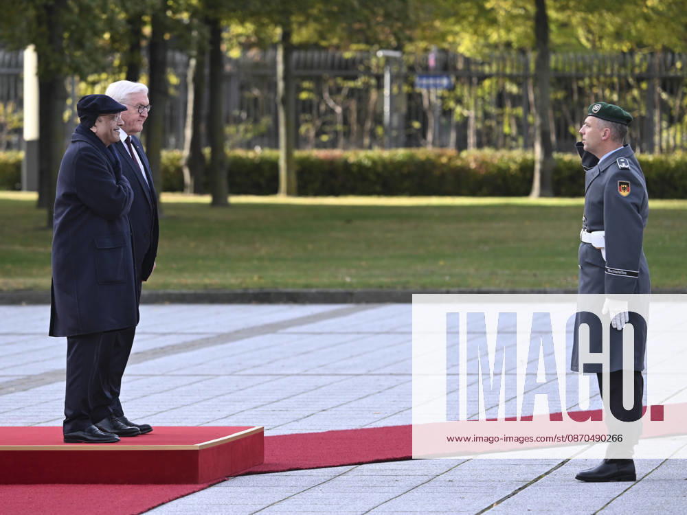 Pakistani President Asif Ali Zardari in Berlin BERLIN, GERMANY - OCTOBER 23: German President Frank-Walter Steinmeier welcomes Pakistani President Asif Ali Zardari during a military ceremony at the German Ministry of Defense in Berlin, Germany, on October 23, 2026. Halil Sagirkaya Anadolu Berlin Germany. Editorial use only. Please get in touch for any other usage.