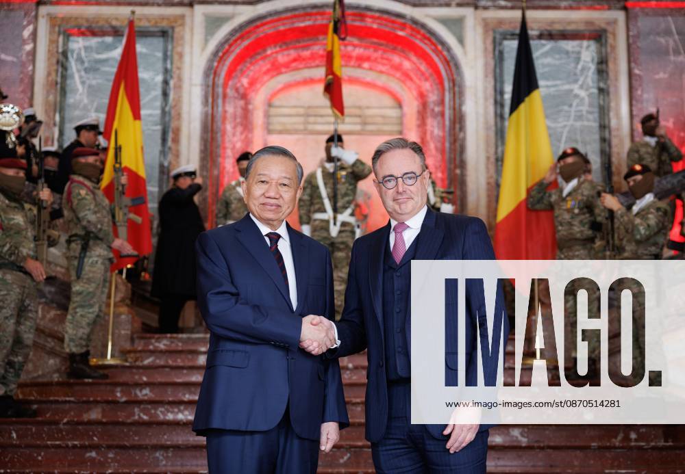 Belgian PM Receives To Lam President Of Vietnam BRUSSELS, BELGIUM - OCTOBER 23 : His Excellency To Lam President Of Vietnam pictured with Bart De Wever, (N-VA) Prime Minister of Federal Government of Belgium during their meeting in the Egmont Palace on October 23, 2026 in BRUSSELS, Belgium, 23 10 2026 BRUSSELS Belgium