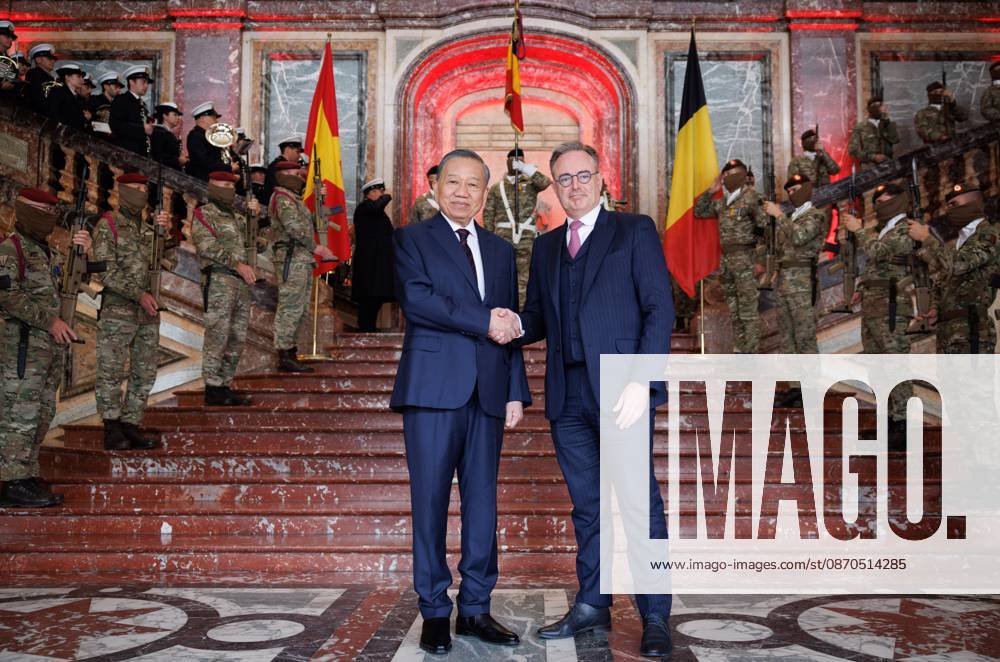 Belgian PM Receives To Lam President Of Vietnam BRUSSELS, BELGIUM - OCTOBER 23 : His Excellency To Lam President Of Vietnam pictured with Bart De Wever, (N-VA) Prime Minister of Federal Government of Belgium during their meeting in the Egmont Palace on October 23, 2026 in BRUSSELS, Belgium, 23 10 2026 BRUSSELS Belgium