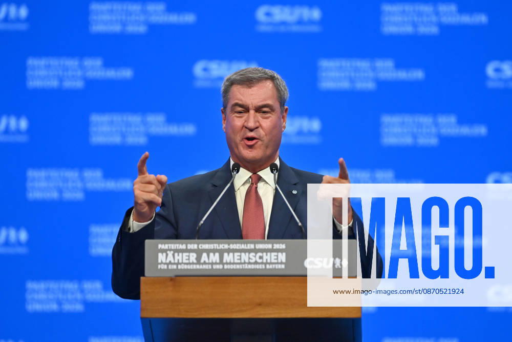 Rede Markus SOEDER (Ministerpraesident Bayern und CSU. CSU Parteitag 2026 am 23. und 24.10..2026 MESSE MUENCHEN