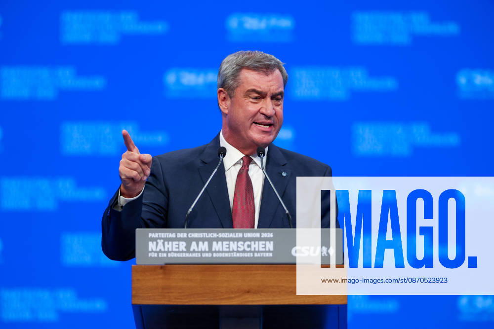 CSU-Parteitag 2026 Markus Söder ( Ministerpräsident Bayern ) auf dem CSU-Parteitag 2026 in der Messe München