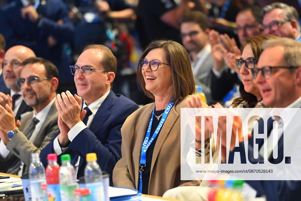 Ilse AIGNER (Landtagspraesidentin Bayern), li:Alexander DOBRINDT,Klaus HOLETSCHEK (CSU,Fraktionsvorsitzender), CSU Parteitag 2026 am 23. und 24.10..2026 MESSE MUENCHEN