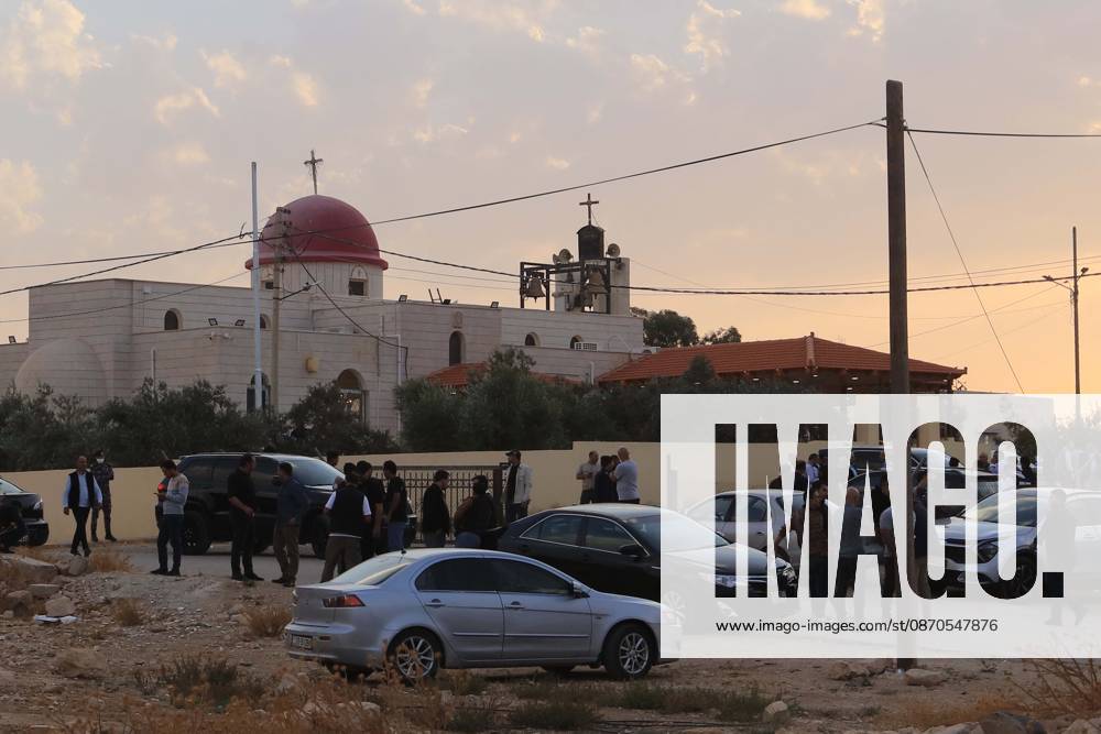 (261023) -- KARAK, Oct. 23, 2026 -- The photo shows the church where a shooting attack occurred during a funeral in Jordan s southern governorate of Karak, Jordan, Oct. 23, 2026. Seven people were killed and 34 others injured in a shooting attack during a funeral in Jordan s southern governorate of Karak, the Jordanian Public Security Directorate said Friday. (Photo by Xinhua) JORDAN-KARAK-CHURCH SHOOTING MohammadxAbuxGhosh