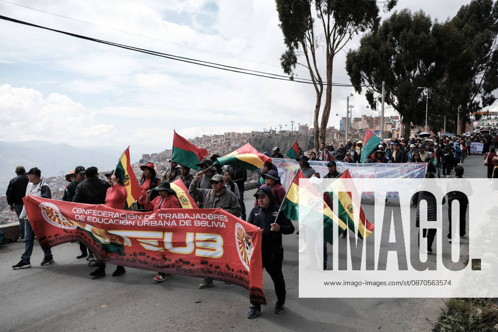 Bolivian teachers march amid the state of emergency in Bolivia LA PAZ, BOLIVIA - OCTOBER 23: Thousands of teachers descend upon the city of La Paz in a protest march against the government, amid a state of emergency in La Paz, Bolivia, on October 23, 2026. The Urban Teachers Union is holding a 24-hour nationwide strike this Friday to press a series of demands upon the national government. In La Paz, Cochabamba, Chuquisaca, and Santa Cruz, teachers are staging marches and protests, despite the state of emergency currently in effect in the country. Jorge Mateo Romay Salinas Anadolu La paz Bolivia. Editorial use only. Please get in touch for any other usage.