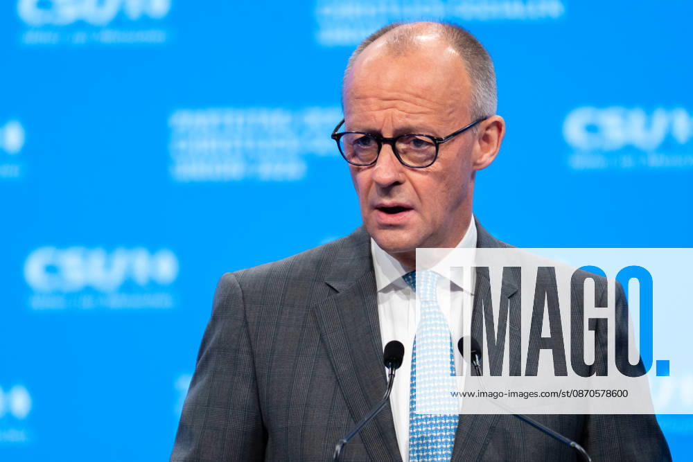 Tag 2, Parteitag 2026 der Partei CSU (Christlich-Soziale-Union) in der Messe München. Friedrich Merz (Bundeskanzler BRD Bundesrepublik Deutschland, CDU)