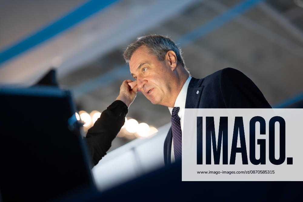 Markus Söder, CSU-Parteivorsitzender und Ministerpräsident von Bayern, auf dem Parteitag;Parteitag der CSU in München, München Bayern Deutschland Messegelände München
