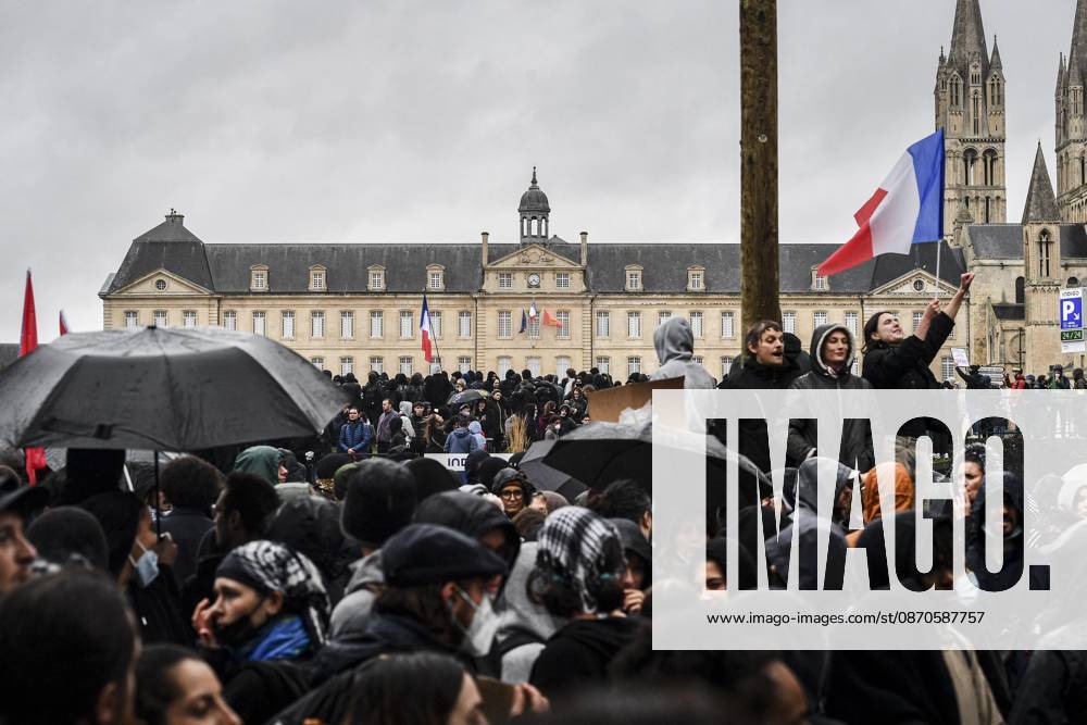 OCTOBER 24 PROTESTS PHOTOPQR OUEST FRANCE Charles BURY CAEN 10 24 2026 Act II of the protests against the high cost of living: Students, unions, and Yellow Vests, about 10,000 people in Caen, Calvados, Normandy. Photo by Charles Bury, Ouest France, France, Oct. 24, 2026. Another day of protests this Saturday, and amid fears of renewed violence and looting, restrictions on freedom of movement and assembly have multiplied, drawing sharp criticism from civil liberties groups. CAEN, France