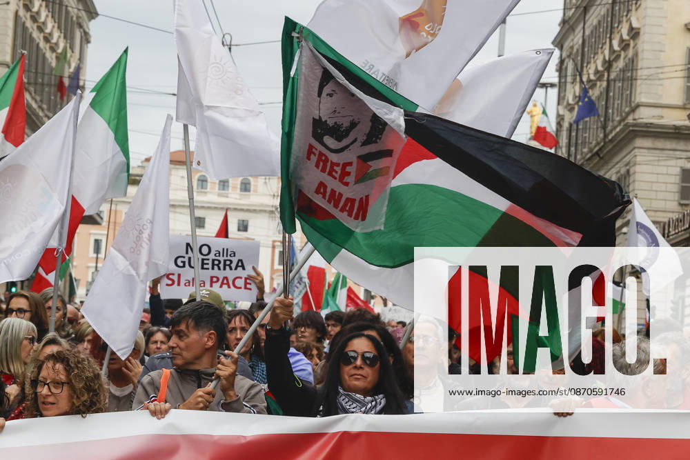 Demonstration against the Italian government in Rome ROME, ITALY, OCTOBER 24: Demonstrators attend a protest against the Italian government in Rome, Italy, on October 24, 2026. Riccardo De Luca Anadolu Rome Italy. Editorial use only. Please get in touch for any other usage.