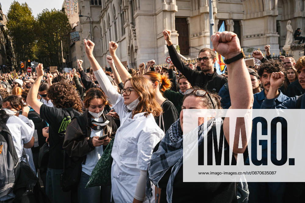 Marseille France Street Protests Demonstrators raise their fists during a protest in Marseille, France on October 24, 2026. Authorities deployed around 70,000 security personnel across France for renewed protests over the cost of living, after unrest a week earlier saw public buildings damaged, hundreds of shops looted and about 2,700 people arrested. Marseille Provence-Alpes-CÃ te France