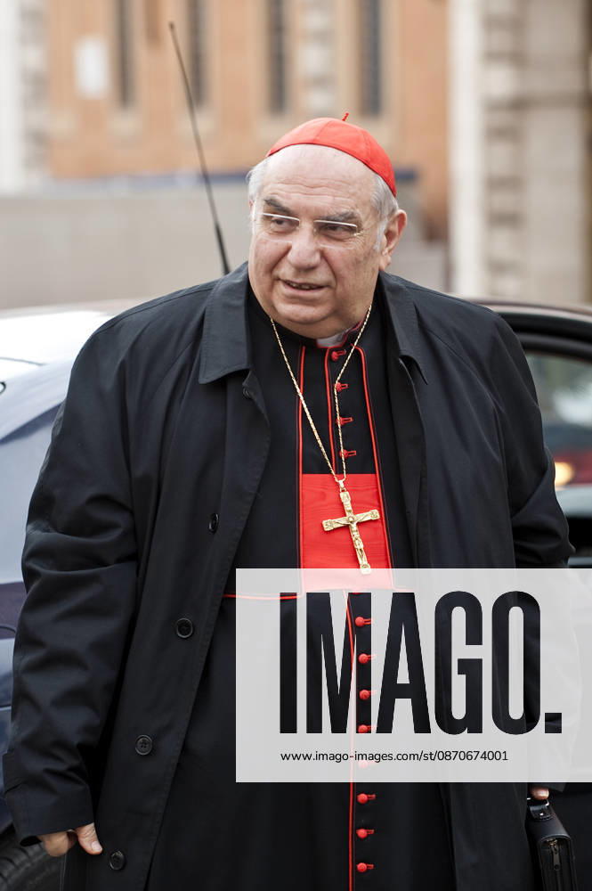 IPA90156502 - March 8, 2013: Cardinal Paolo Romeo arrives for a meeting at the Vatican.