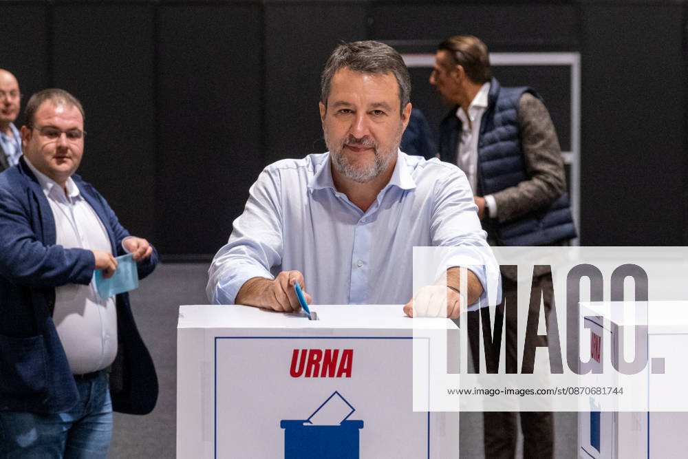News - Congresso Federale della Lega Matteo Salvini, Minister of infrastructure and transportation and Lega national secretary votes to elect the next Lega secretary. Milan, Italy, 25 10 2026. Milano Milano Italy