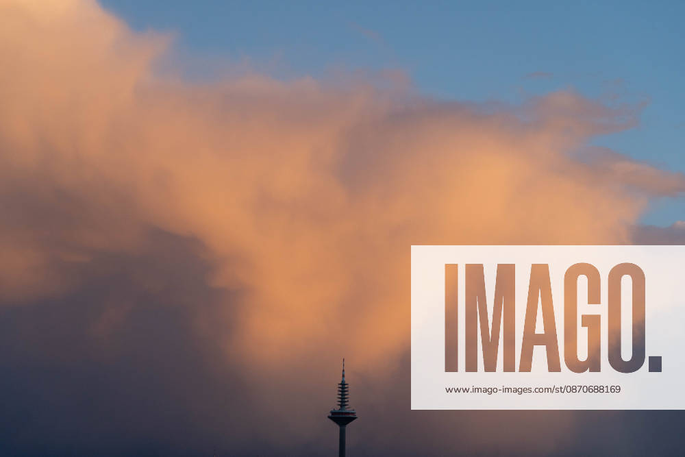 The Europaturm telecommunications tower is seen at sunset in Frankfurt am Main, Germany. Frankfurt Germany - ZUMAb332 20261025_zip_b332_008