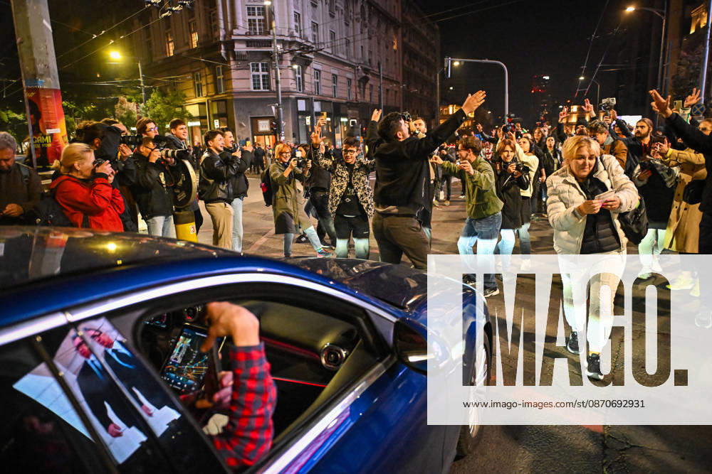 Serbians are flooding to the streets of Belgrade as polls closed on the night of the Serbian elections on 25 October, 2026 Belgrade Serbia - ZUMAa256 20261025_zip_a256_007