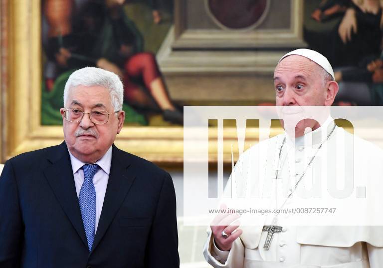 NO FRANCE - NO SWITZERLAND: December 03, 2018 : Pope Francis meets with Palestinian President Mahmoud Abbas during a private audience at the Vatican.