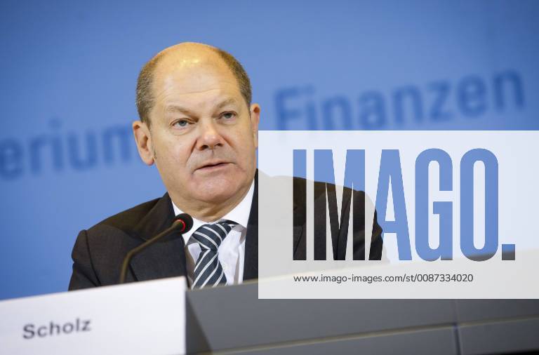 Bundesfinanzminister Olaf Scholz, SPD, gibt eine Pressekonferenz anlaesslich der 18. Sitzung des Stabilitaetsrates. Berlin, 06.12.2018. Berlin Germany