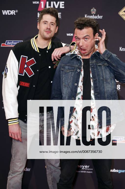 Vincent Stein und Dag-Alexis Kopplin (SDP) bei der 19. Verleihung der 1Live Krone 2018 in der Jahrhunderthalle. Bochum