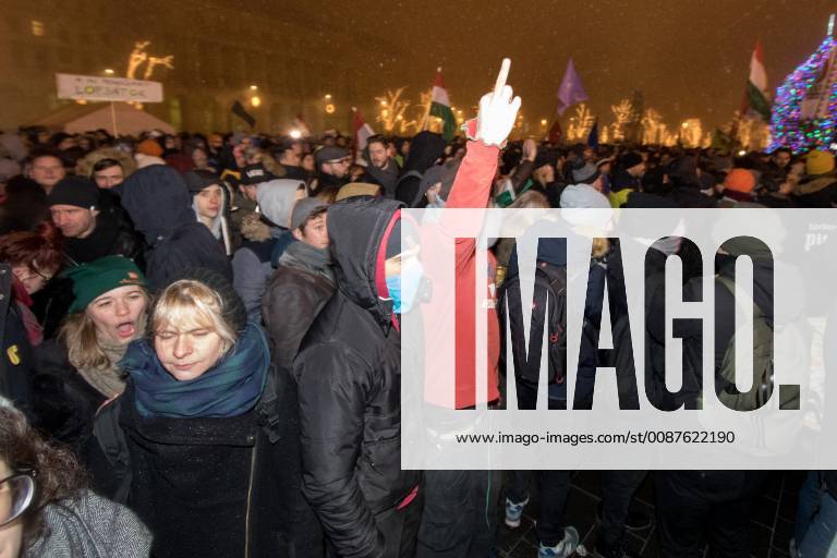 Demonstration against government because of the changes in labor law in Budapest. 2018.12.13. Photo:Vörös Szilárd