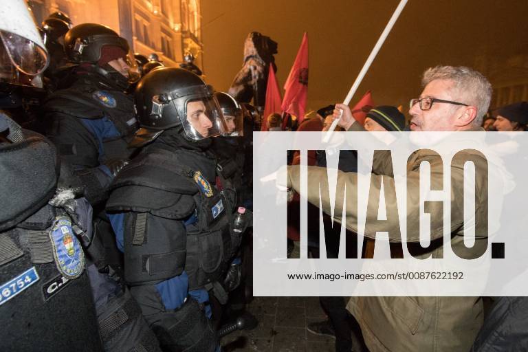 Demonstration against government because of the changes in labor law in Budapest. 2018.12.13. Photo:Vörös Szilárd