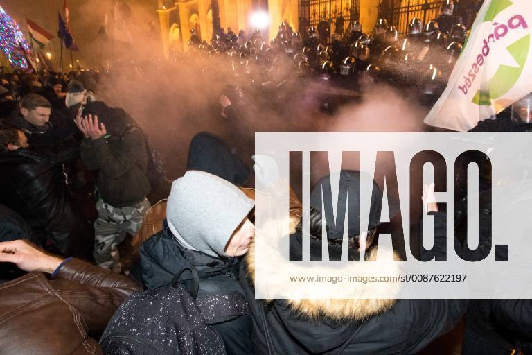 Demonstration against government because of the changes in labor law in Budapest. 2018.12.13. Photo:Vörös Szilárd